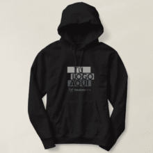 Sudadera personalizada con capucha negro