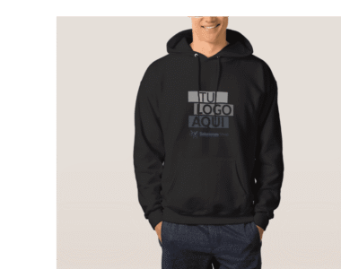 Sudadera personalizada con capucha negro