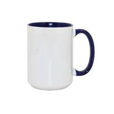 Taza con fondo de color sublimada de 15oz