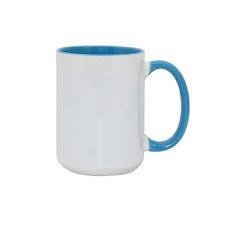Taza con fondo de color sublimada de 15oz