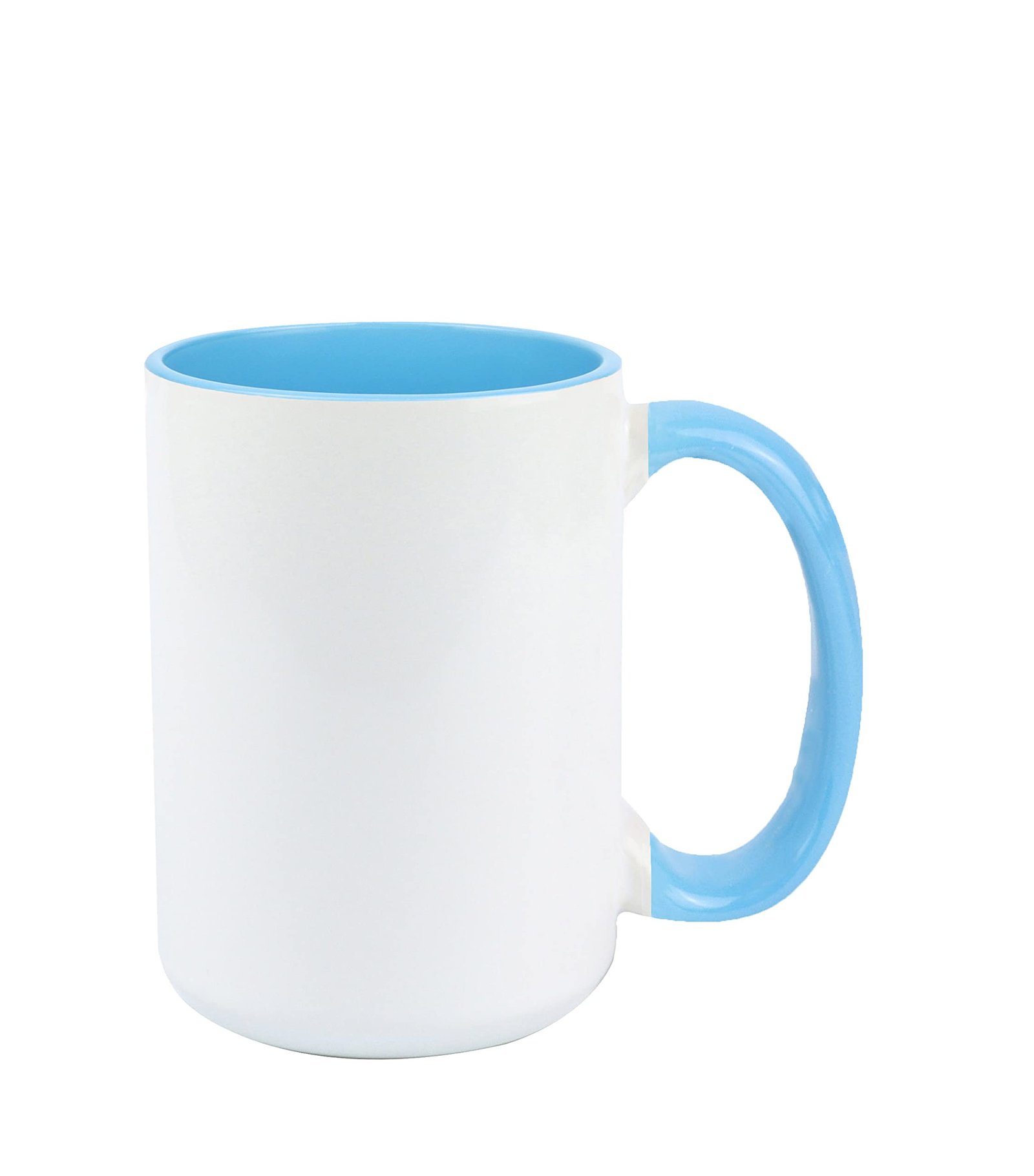 Taza con fondo de color sublimada de 15oz