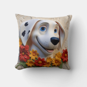 Almohada con diseño de perrito 3D