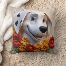 Almohada con diseño de perrito 3D