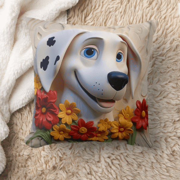 Almohada con diseño de perrito 3D