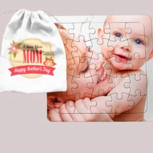 Rompecabezas con bolsa de tela personalizada de regalo