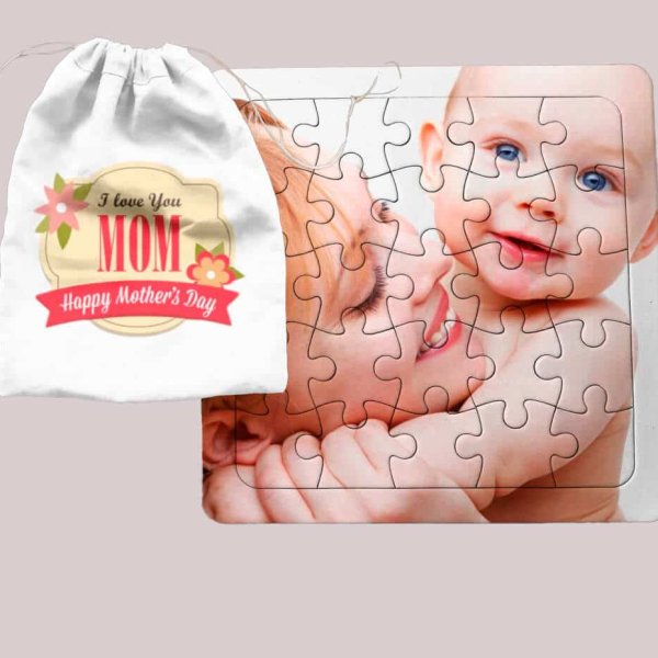 Rompecabezas con bolsa de tela personalizada de regalo