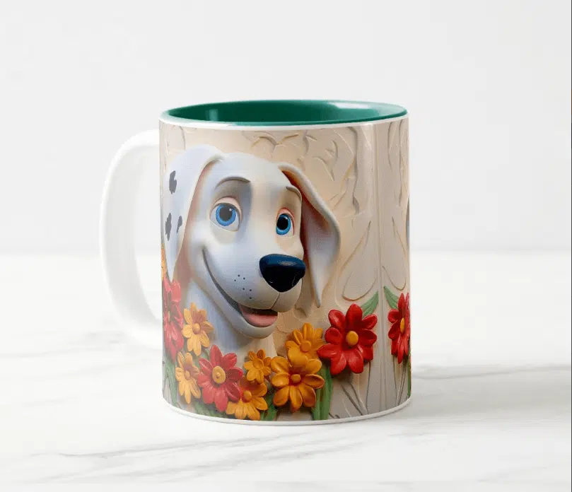 Tazas con diseño efecto 3D Perrito