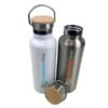 Botella termo con tapa de bambú 600ml