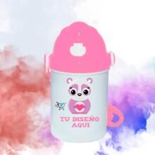 Botella Plástica para Niño Tapa Rosada 400ml | Personalizada a tu gusto (copia)