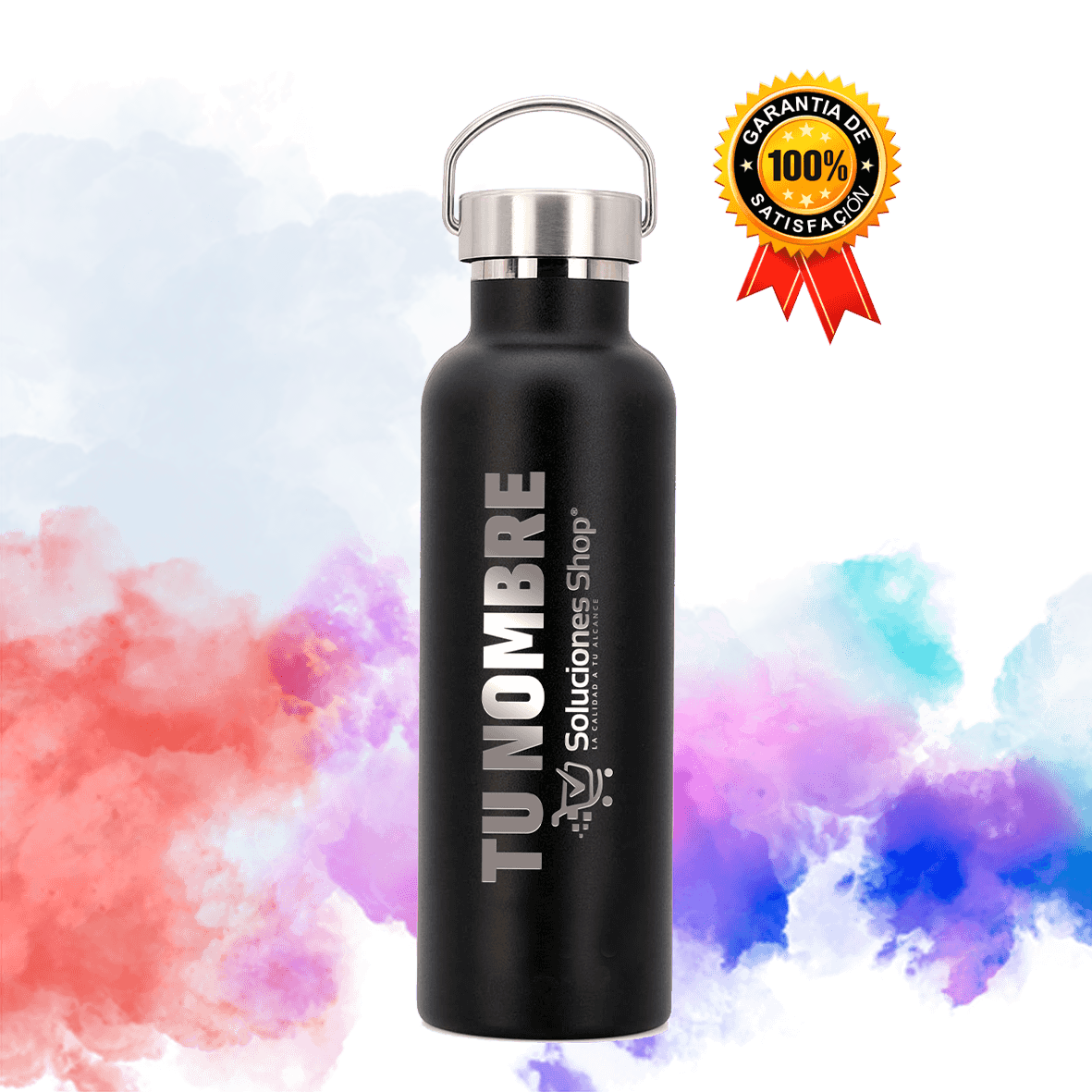 Botella personalizada con Nombre, Botella agua acero inoxidable  personalizada