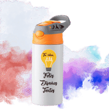 Botella de Agua Naranja/Azul para Niños de 360 ml | ¡Personaliza a tu gusto! (copia)
