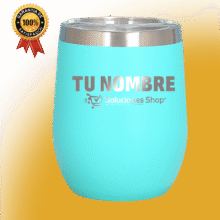 Coctelera de Acero Celeste 12 oz con Grabado Láser Eleva tu Estilo y Elegancia