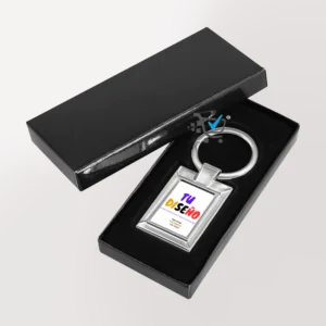 Llaveros metálicos Cuadrado personalizado 3x2 En Costa Rica