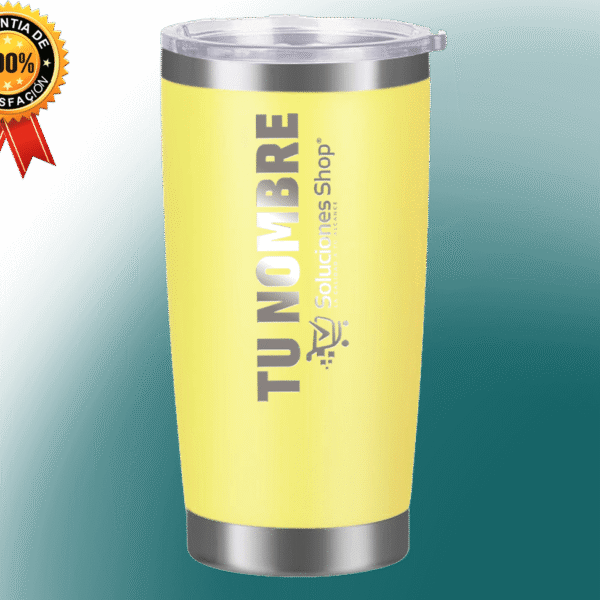 Tumbler Cónico Amarillo 20 oz Grabado Láser Costa Rica Elegancia en Cada Sorbo