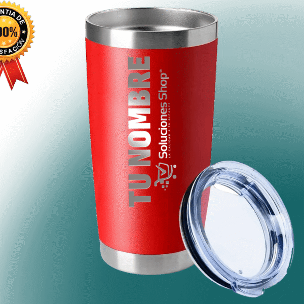 Tumbler Cónico Rojo 20 oz Grabado Láser Costa Rica Elegancia en Cada Sorbo
