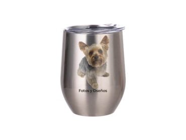 Vaso para Vino de Acero Silver 12 oz - Diseña tu Propia Experiencia