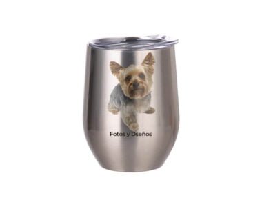Vaso para Vino de Acero Silver 12 oz - Diseña tu Propia Experiencia