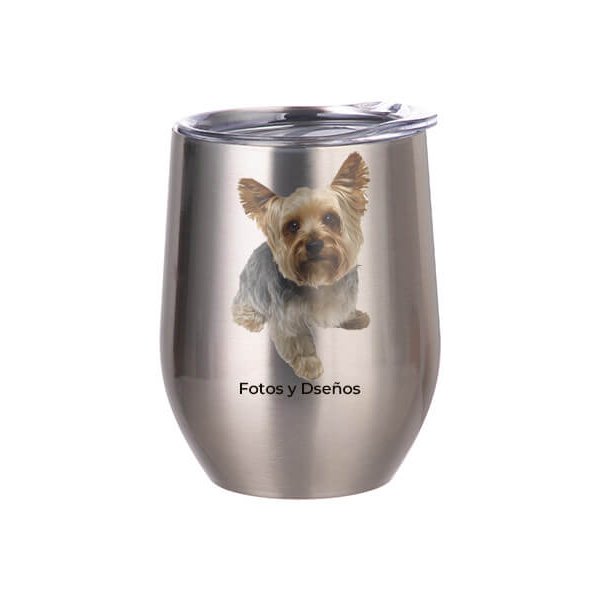 Vaso para Vino de Acero Silver 12 oz - Diseña tu Propia Experiencia