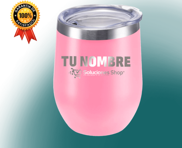 Coctelera de Acero rosado 12 oz con Grabado Láser: Eleva tu Estilo y Elegancia