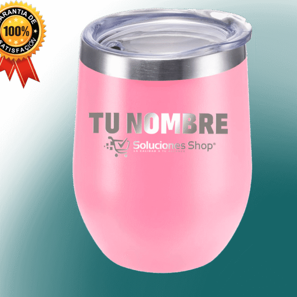 Coctelera de Acero rosado 12 oz con Grabado Láser: Eleva tu Estilo y Elegancia