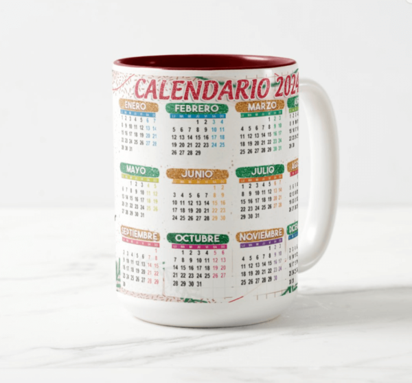 Tazas Calendario 2024 | Diseños Flork Navideños - Muñeco Come chocolate