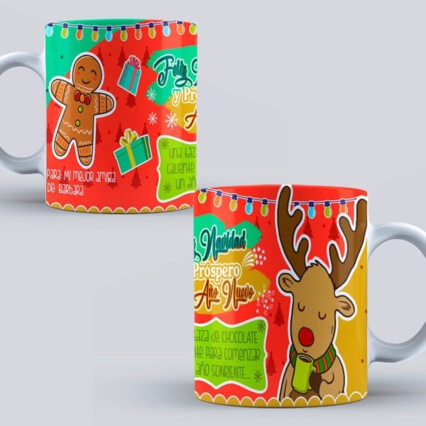 Tazas navideñas en oferta 3x2 | Personalizada de Reno