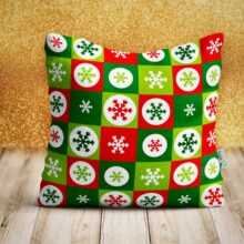 Cojines Navideños en Costa Rica 25x30cm - con diseño copos de nieve