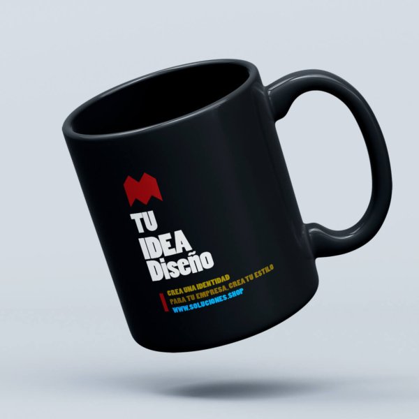 Taza Negra con Ventana Personalizada ¡Diseño Único a Tu Gusto! Soluciones Shop® Costa Rica