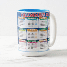 Tazas Calendario 2024 | Diseños Flork Navideños - Muñeco luces
