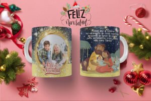 Taza navideña del nacimiento - Celebra la Navidad con Elegancia y Calidez