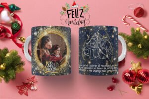 Taza navideña del nacimiento - Celebra la Navidad con Elegancia y Calidez