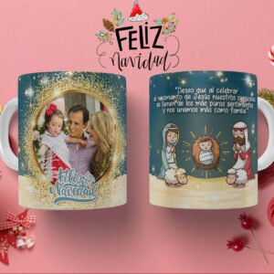 Taza navideña del nacimiento - Celebra la Navidad con Elegancia y Calidez