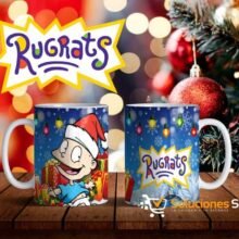 Taza diseñada de Rugrats Navidad