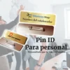 Gafete Pin Identificación Metálico Personalizado (dorado)