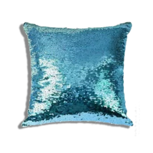 Almohada de Lentejuelas Personalizable - Azul Claro