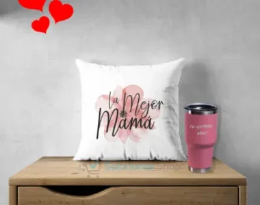 Combo Día de las Madres Almohada personalizada + Jarro térmico de 30 oz