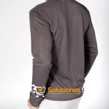 Camiseta Deportiva de Manga Larga con Cuello Redondo