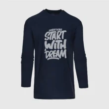 Camiseta Deportiva de Manga Larga con Cuello Redondo