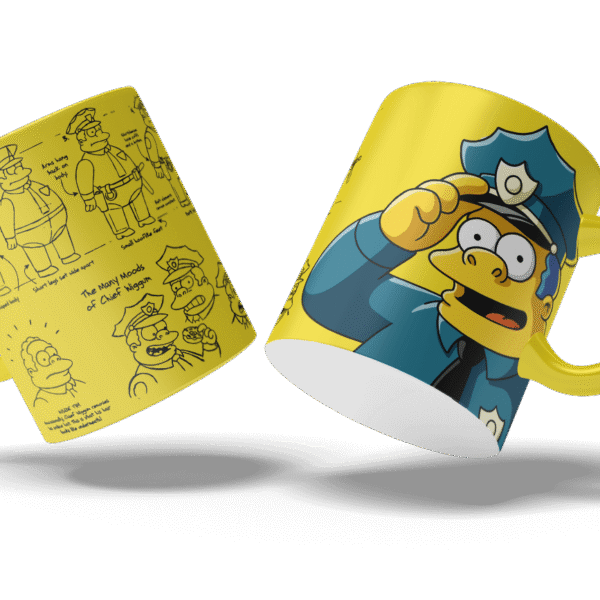 Taza con 20 diseños exclusivos de Los Simpson, perfecta para coleccionar o regalar. Personaliza playeras, botellas y más. ¡Regalo ideal para fans de Los Simpson!