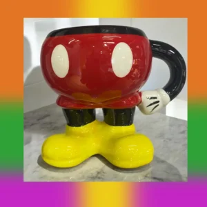 Taza con cara y forma de Mickey Mouse – Taza 3D de cerámica (475 ml)