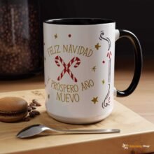Taza de 15 oz con Diseño Navideño o Personalizado