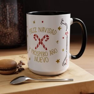 Taza de 15 oz con Diseño Navideño o Personalizado