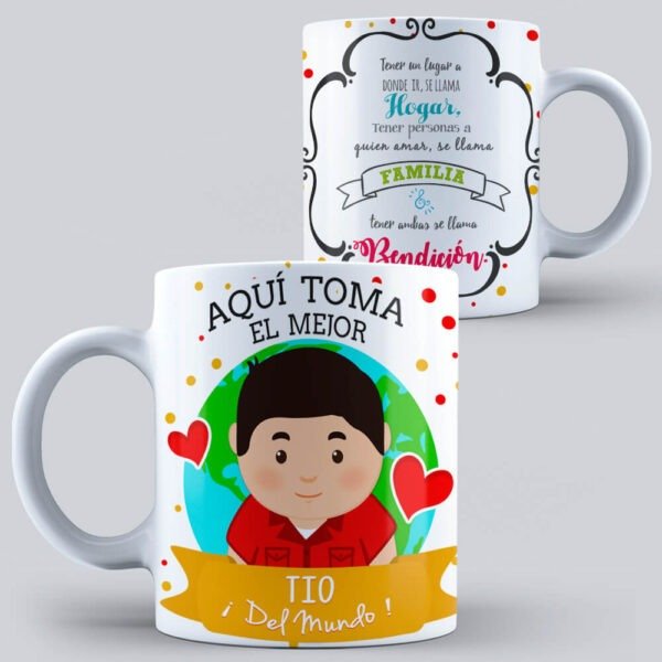 Tazas con Diseño de Familia Aqui toma el mejor Personalizado