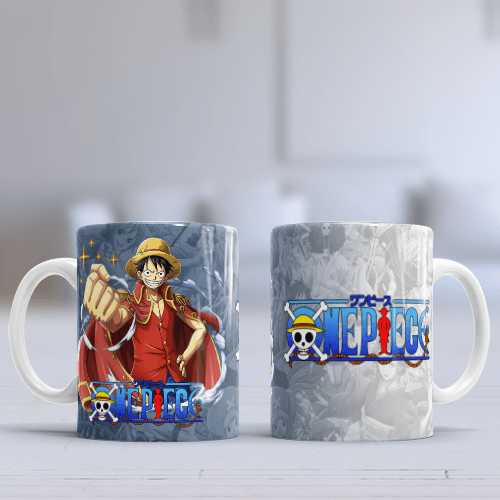 Taza de One Piece, taza personalizada, regalo de anime, taza de 11oz, taza mágica, fondo de color, One Piece personalizable, taza de cerámica, fan de anime, regalo personalizado, One Piece con nombre.