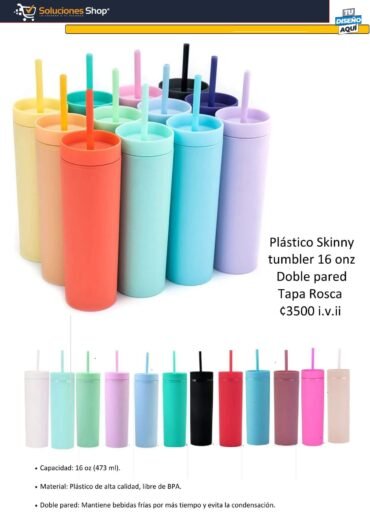 Skinny Tumblers de Soluciones Shop Costa Rica