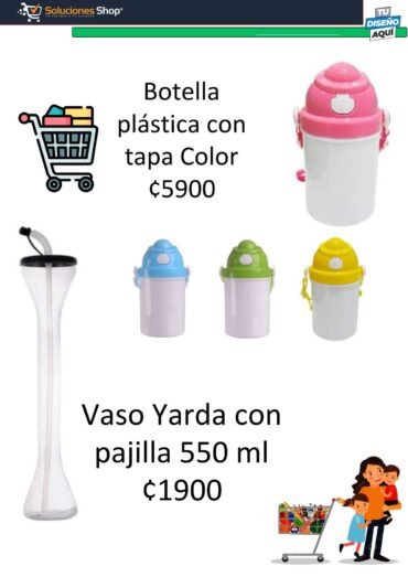 Botellas Plásticas y Vasos Yarda de Soluciones Shop Costa Rica