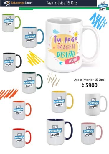 Tazas Clásicas de 15 Onzas Personalizables en Soluciones Shop Costa Rica