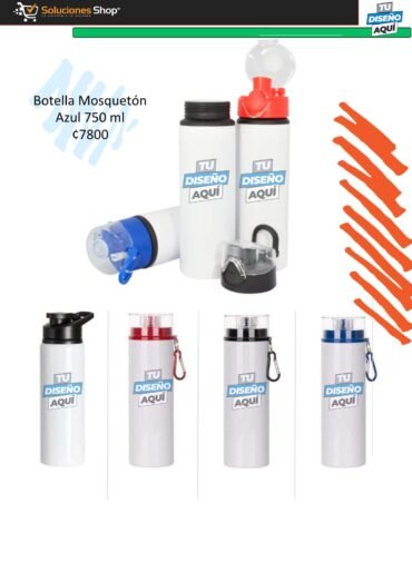 Botellas Mosquetón Personalizables en Soluciones Shop Costa Rica