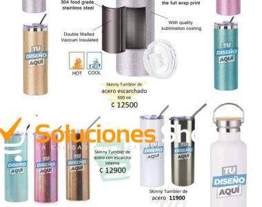 Skinny Tumblers y Botellas de Acero en Soluciones Shop Costa Rica