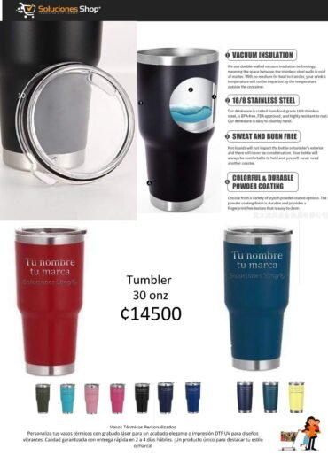 Tumbler 30 onz de Soluciones Shop Costa Rica